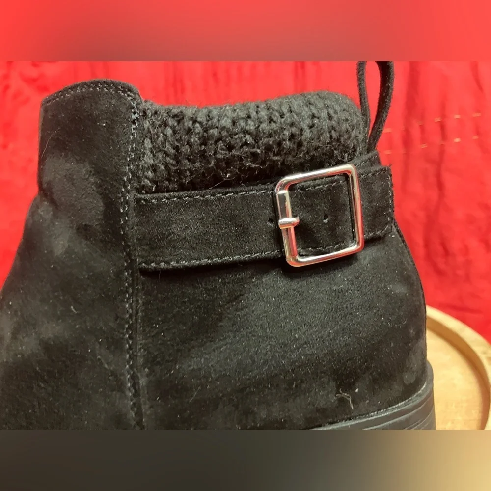 Torrid‎ Sweater Bootie Womens Black Ankle Buckle Outdoor Winter Comfort Wide 8WW